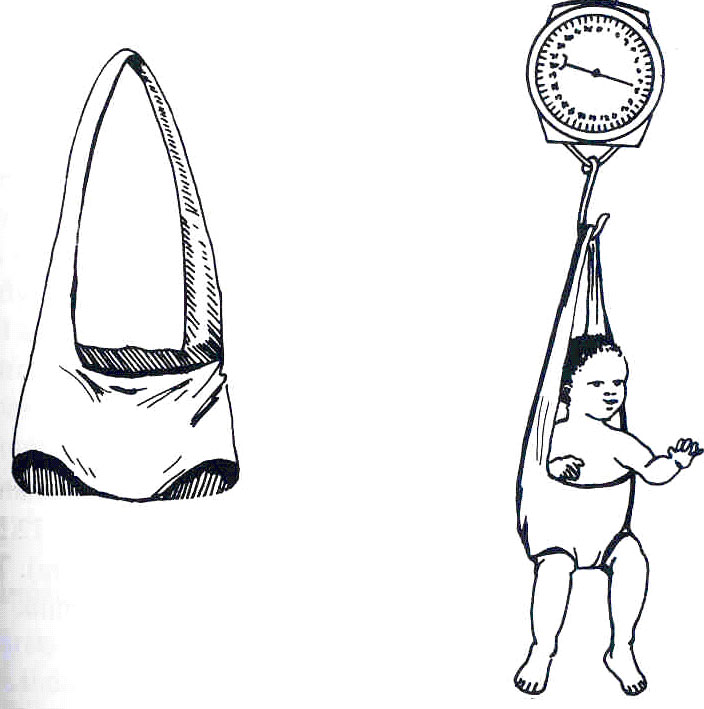 Fig 5.1 Measuring weight using a spring balance