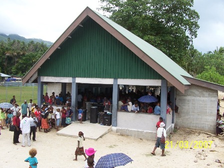 A view of the new Market building at Malu'u