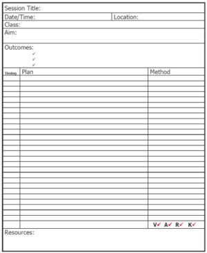 Lesson Plan Template on Structured Lesson Plan Template