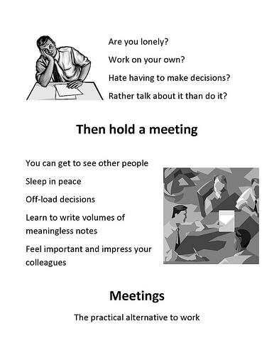 Meetings!       Image courtesy of azugualdia 