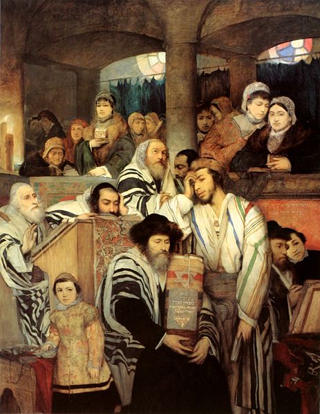 463px-Gottlieb-Jews Praying in the Synagogue on Yom Kippur.jpg