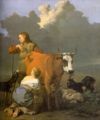 501px-Karel Dujardin - Woman Milking a Red Cow.jpg