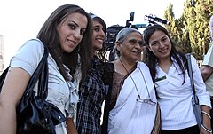 Ela Bhatt meets young Palestinian women in Ramallah.jpg