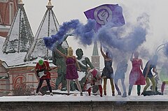 Pussy Riot at Lobnoye Mesto on Red Square in Moscow - Denis Bochkarev.jpg