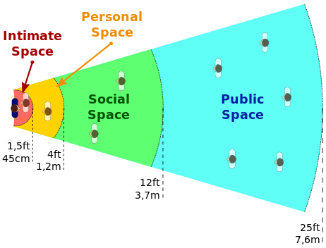 Personal Spaces in Proxemics
