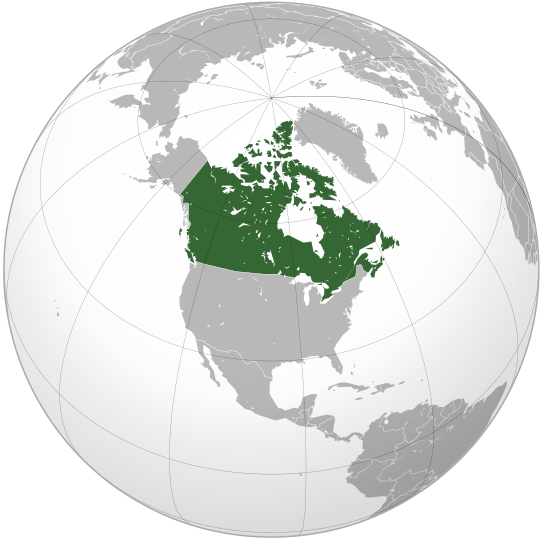 File:Canada (orthographic projection).svg