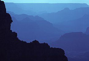 Hazy blue hour in Grand Canyon.JPG